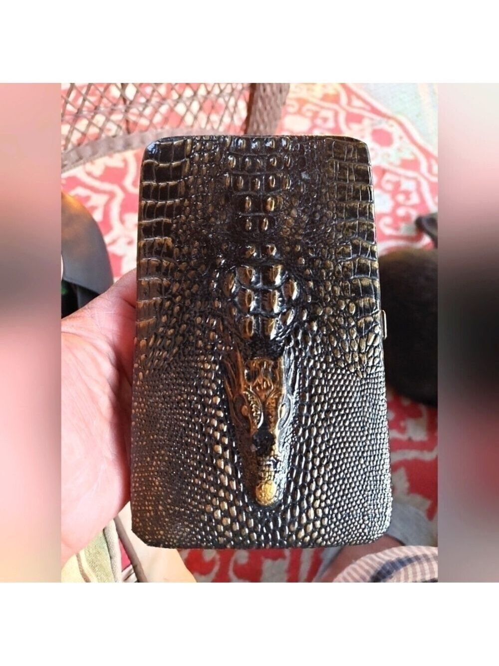 Alligator Embossed (Faux) Wallet Clutch